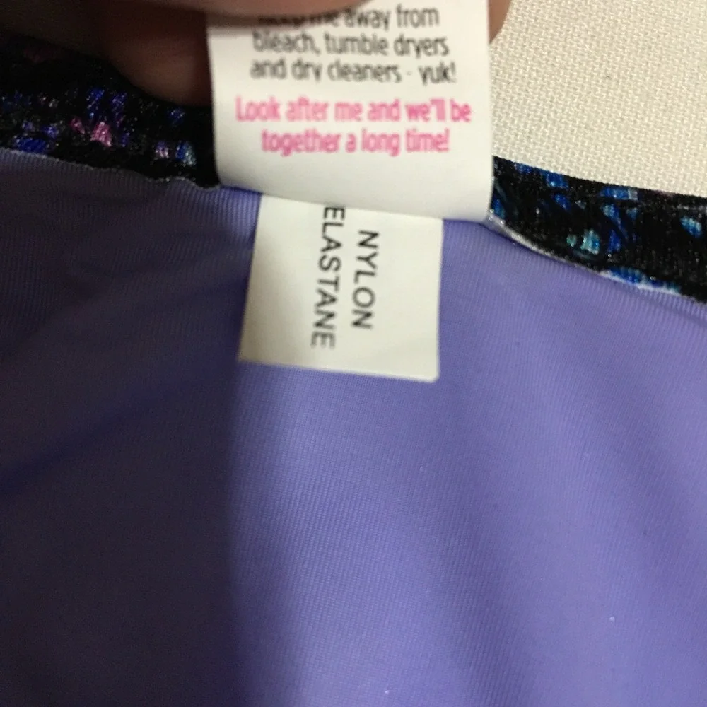 Wicked Weasel 229 Cheeky Bikini Bottom Small Multi Lavender NWT